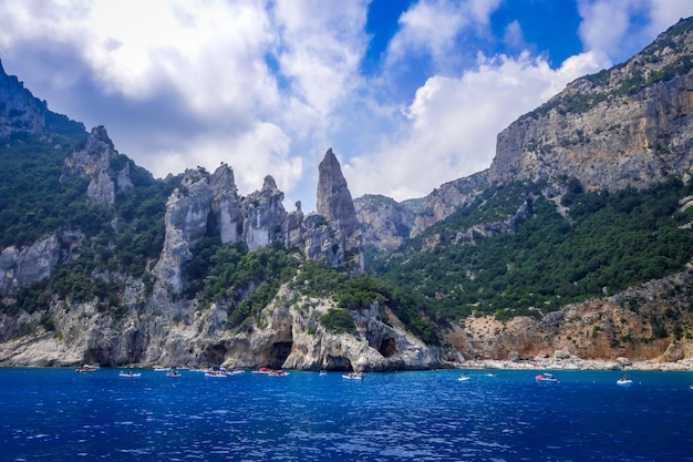 Cala Goloritze beach in Orosei Golf, Sardinia, Italy