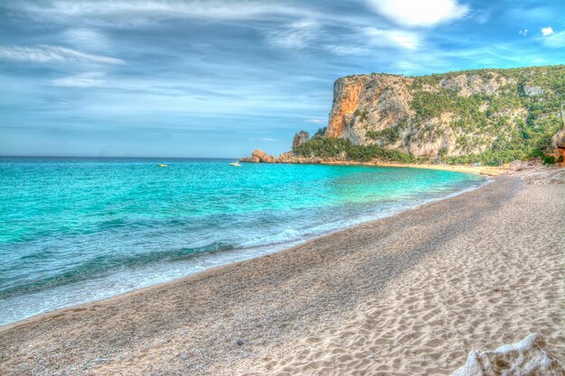 Cala Luna shoreline in hdr Sardinia