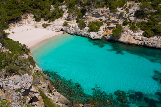 Cala Macarelleta in Menorca at Balearic Islands