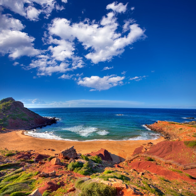 Cala Pilar beach in Menorca at Balearic Islands