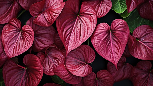 Caladium plant leaf background