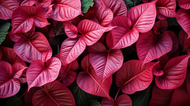 Caladium plant leaf background