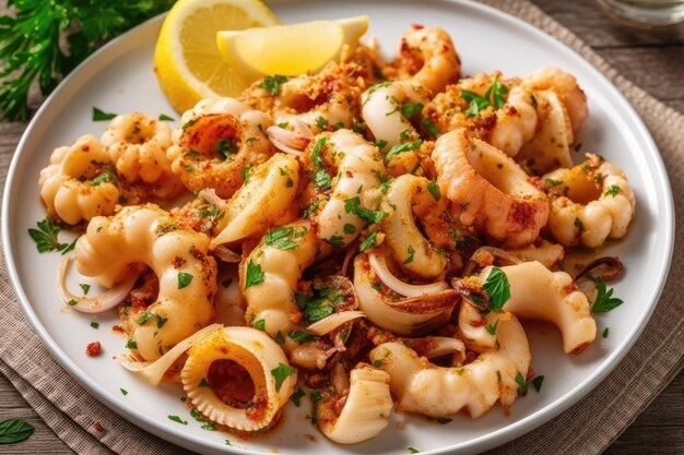 Фото calamari ripieni — ароматная итальянская профессиональная рекламная фотосъемка еды.