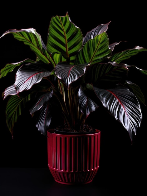 Calathea Studio Shot geïsoleerd op heldere achtergrond Generatieve AI