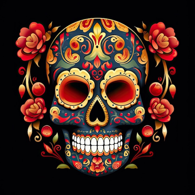 Calavera icon for day of the dead