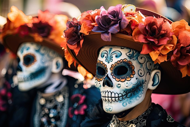 Calavera Masked Dancers Day of the Dead