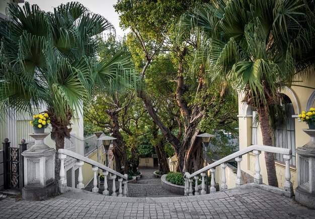 Calcada do Carmo Portugese koloniale steeg in het oude Taipei Macau