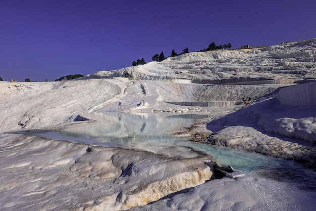 The calcium travertines at Pamukkale