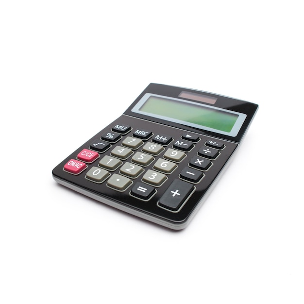 Calculator op een witte achtergrond