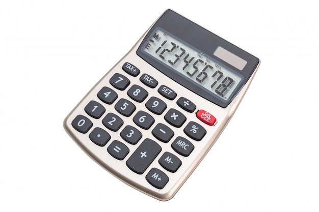 Calculator op wit oppervlak