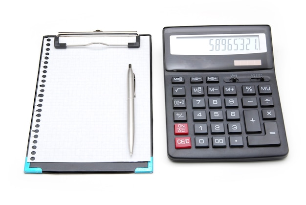 Calculator and pen