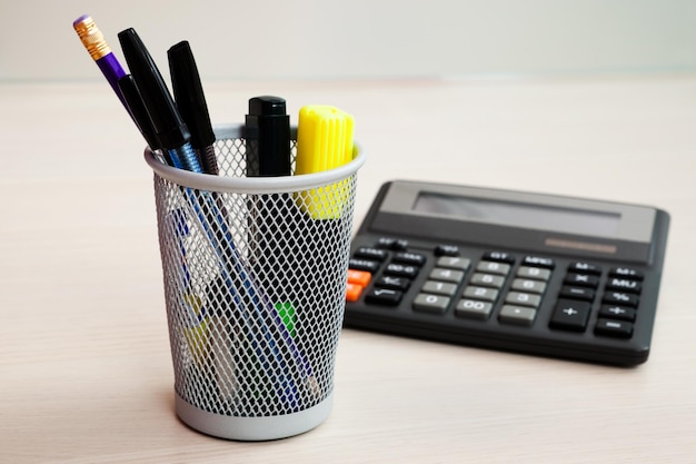 Calculator and stationery