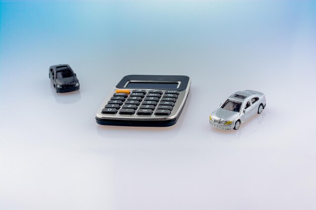 Photo calculator and toy cars as a transportation devices