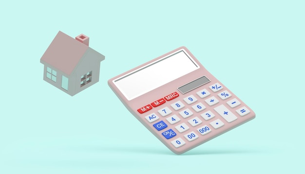 Calculator with house icon