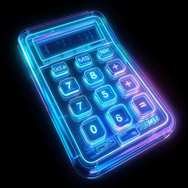 a calculator with the numbers 7 and 0 on it