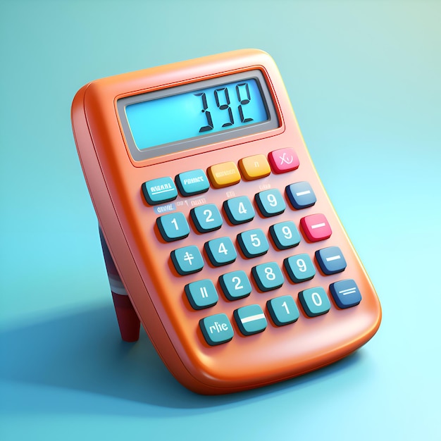 Калькулятор со словом " IT " на дисплее 3D-рендер