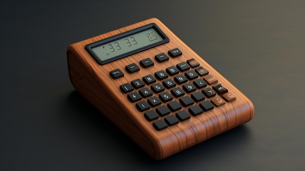 Photo calculator on wooden background business and finance concept