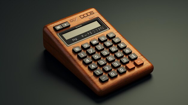 Photo calculator on wooden background business and finance concept