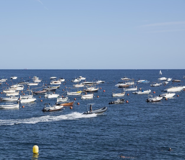 Calella de Palafrugell 전통적인 하얗게 칠해진 어부 마을이자 인기 있는 여행지