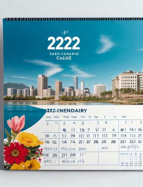 Foto calendario 2023 calendario 2024 settimana inizio domenica modello di pianificatore di design aziendale