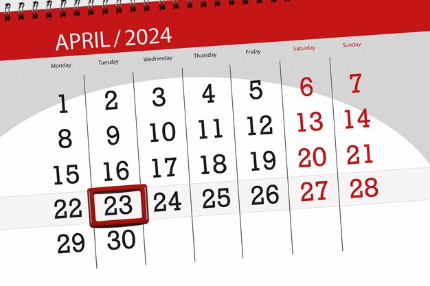 2024年 締め切り日 月 ページ 開催日 4月23日 火曜日