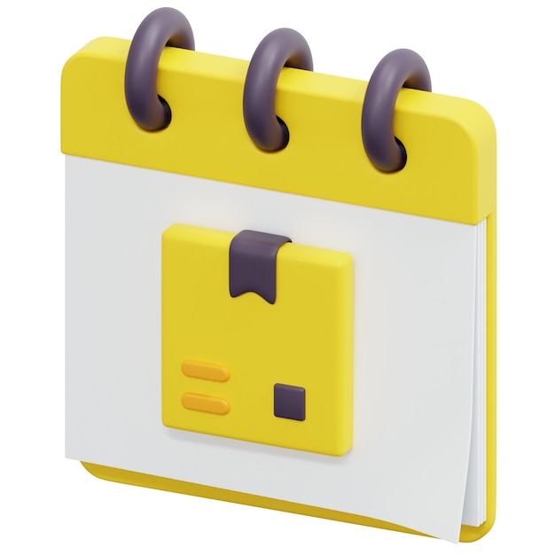 calendar 3d render icon illustration