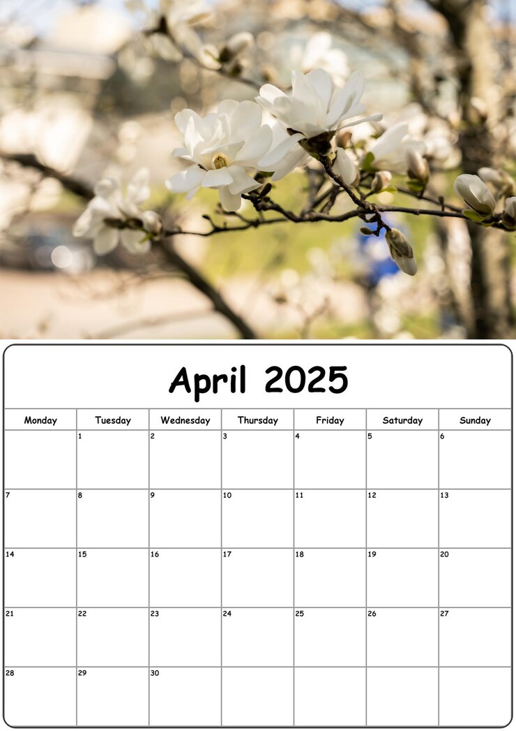 2025年4月までのカレンダー