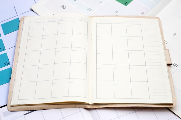 Calendar book for background Work planning