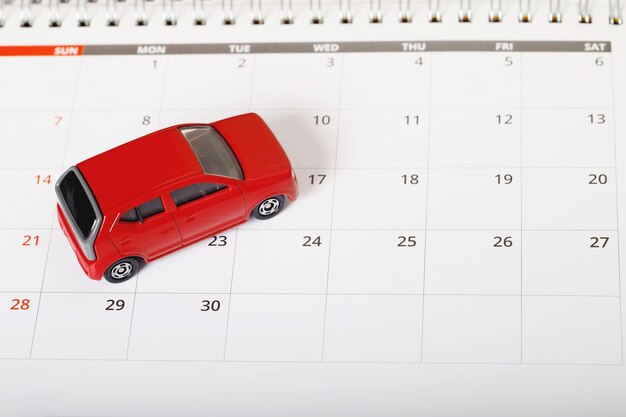 Calendar and car insurance premium payment appointments