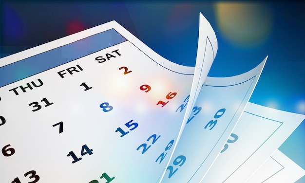 Calendar concept for an important day or reminder