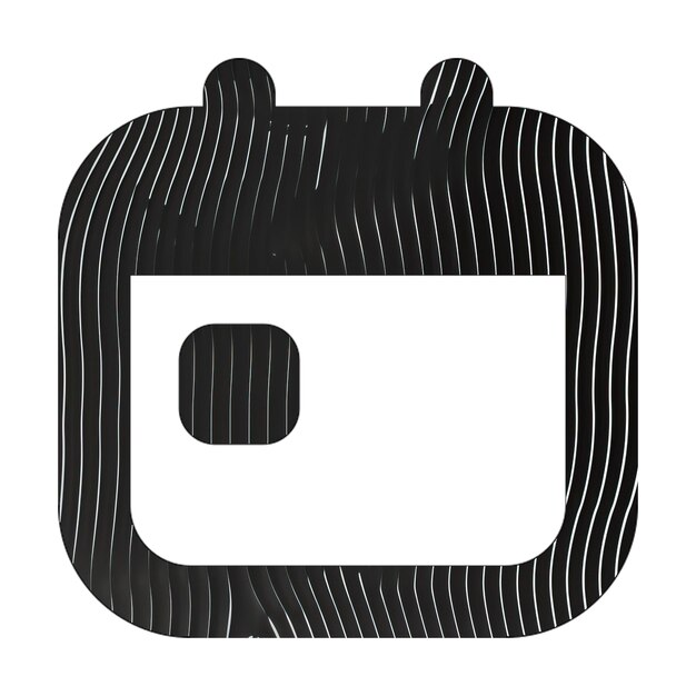 calendar day icon black white lines texture