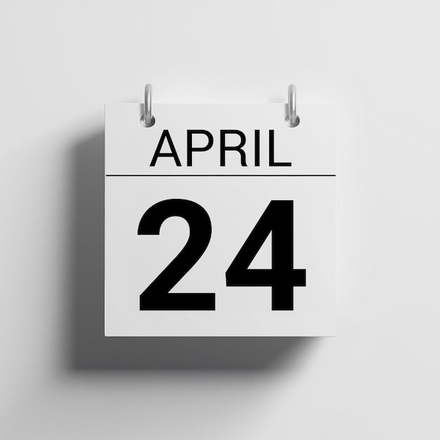 Photo calendar of days with the date april 1