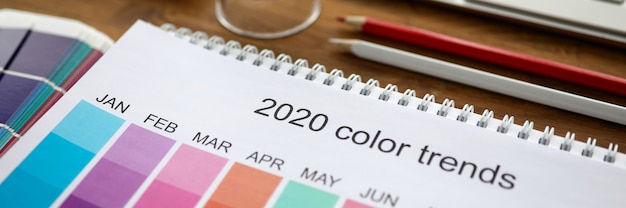 Calendar month selection trend colour concept