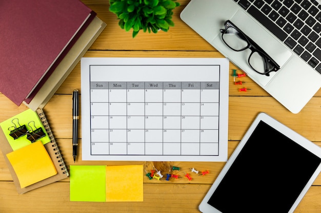 Calendar plan Doing business or activities  monthly.