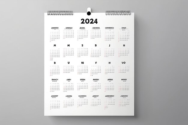 Foto un calendario che dice 