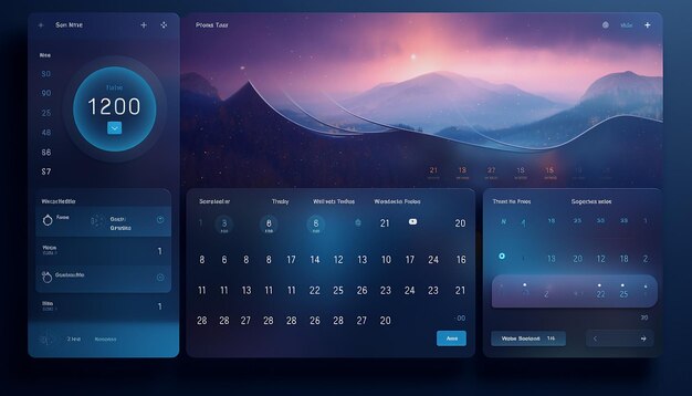 Foto calendar wall website layout ux design design futuristico