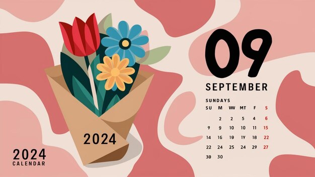 Photo a calendar with a flower and the date 2013