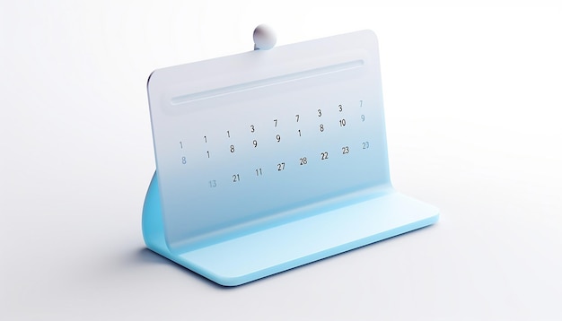 Foto calendarlight imitativo 3d icon minimalismo sfondo bianco matto