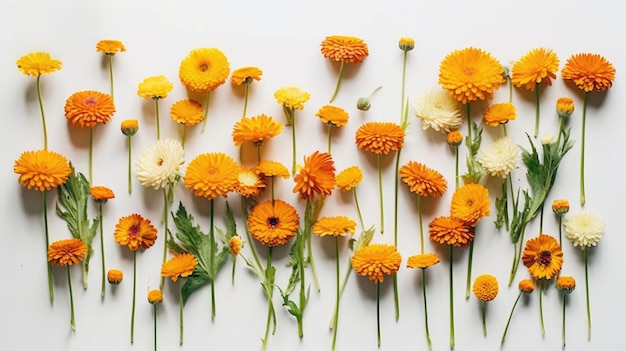 Calendula background images natural colors bright background generative ai