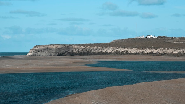 Caleta Valdes nature reserve landscape in Peninsula Valdes Unesco World Heritage Site Patagonia Argentina