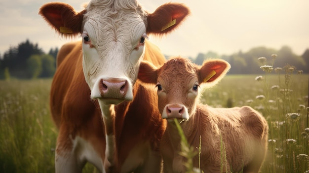 Calf herd cow farm