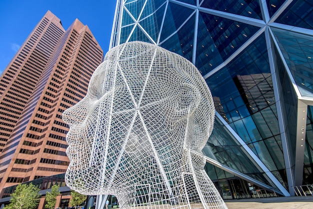 Foto orizzonte della città di calgary, alberta, canada