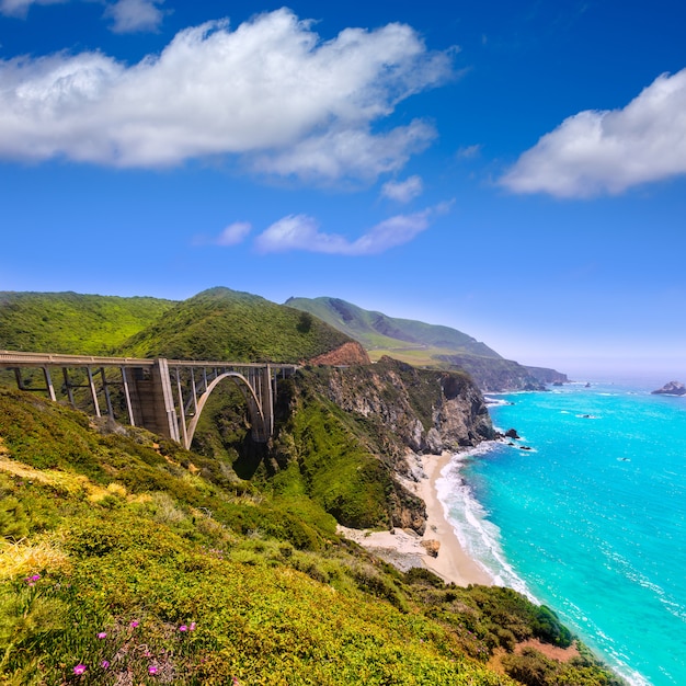 California Bixby-brug in Big Sur Monterey County in Route 1