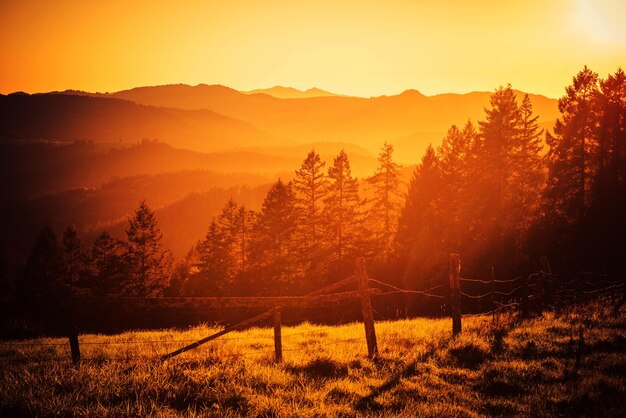 Photo california hills sunset