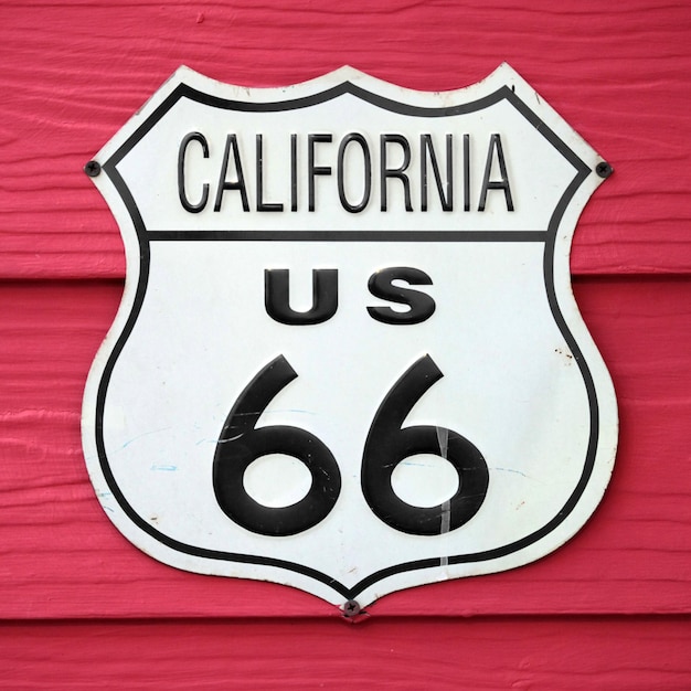 California US 66 route sign