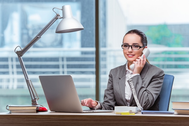 call center operator in business concept
