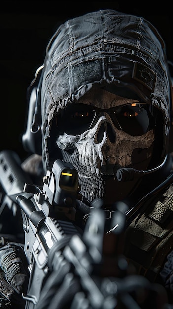 Call of duty Ghost Gun in hand battle 4K Ultra HD AI Generated