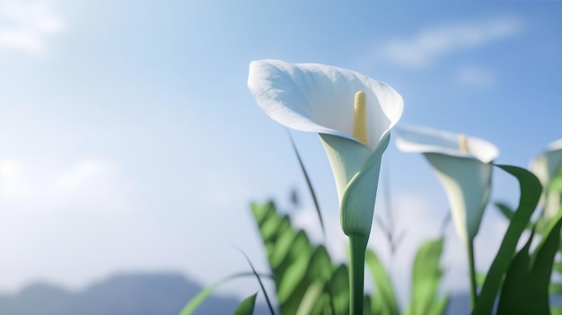 Calla lelie mooie witte calla lelies die in de tuin bloeien