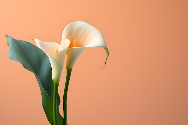 Calla Lily Flower Against Gradient Background