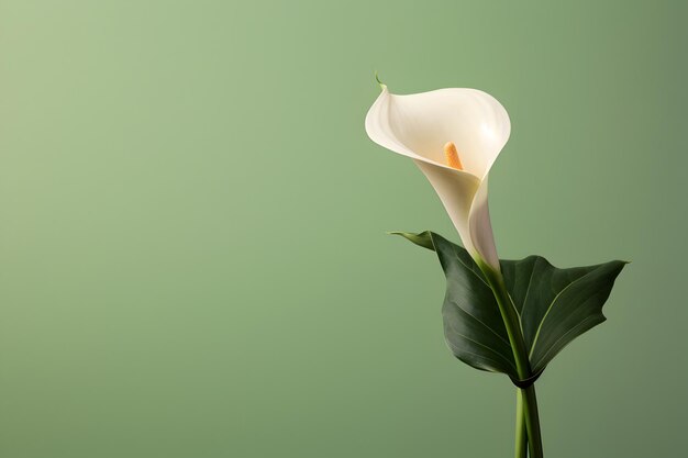 Calla Lily Flower Against Gradient Background